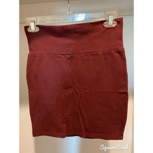 Charlotte Russe Maroon Bodycon Mini Skirt